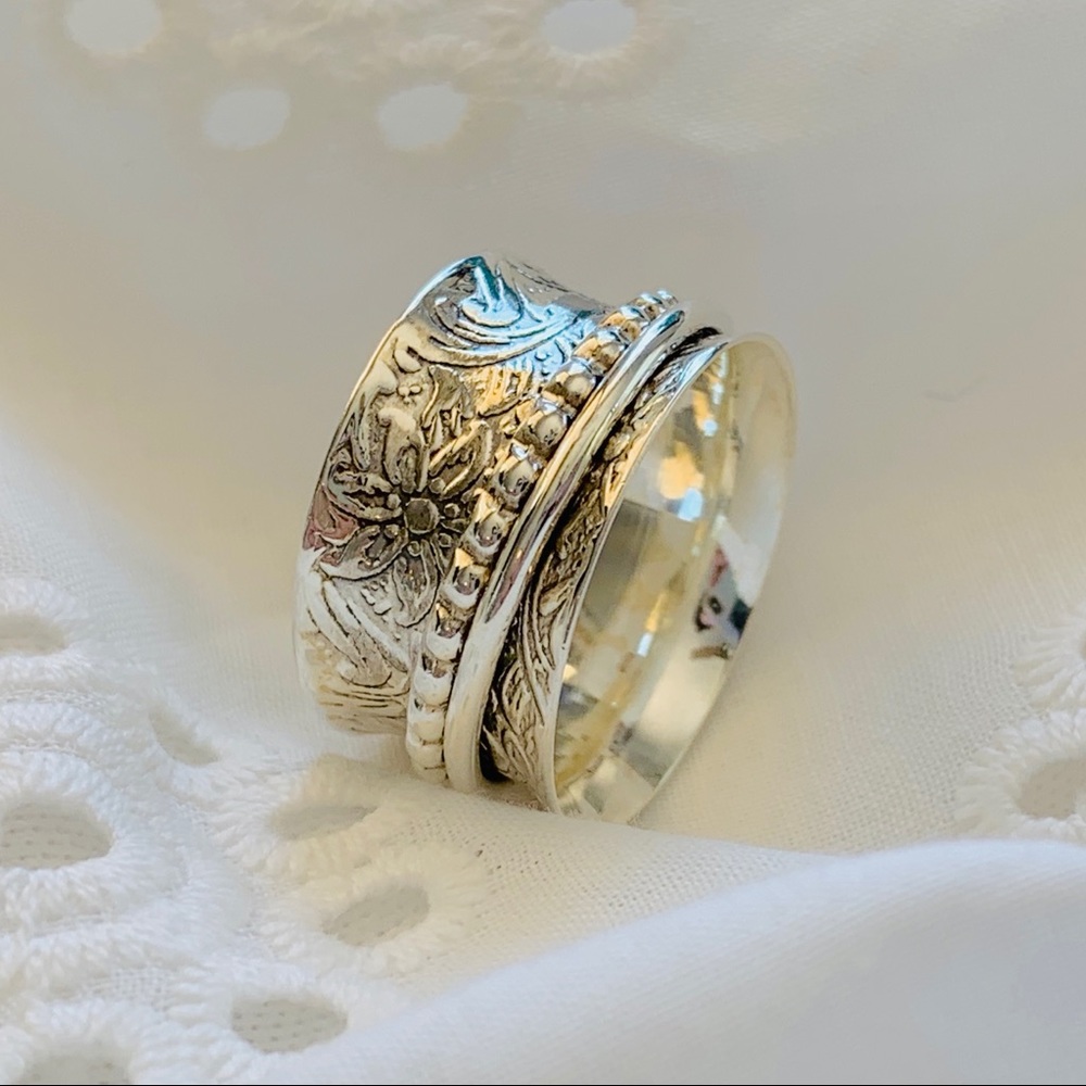 Classic Spinner Spinning Sterling Silver Ring
